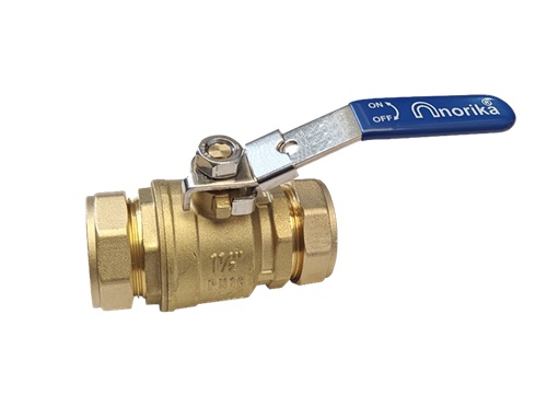 Lockable Blue Handle Brass CR Full Bore Ball Valve [CXC]